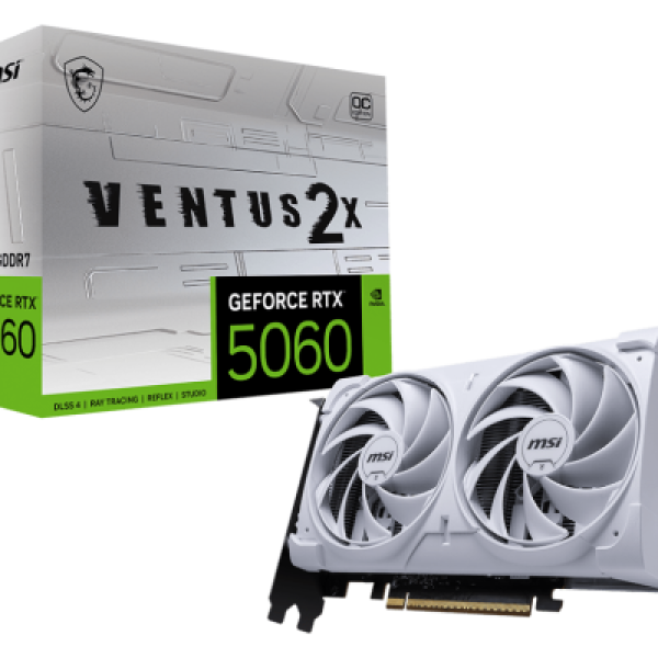 Placa Gráfica MSI RTX 5060 Ventus 2X OC White 8GB GDDR7
