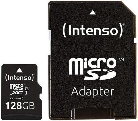 Cartão de Memória 128GB UHS - I Premium Class 10 + Adaptador - INTENSO