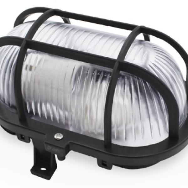 Armadura Oval Olho de Boi E27 220V IP44 (Preto) - GSC