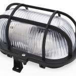 Armadura Oval Olho de Boi E27 220V IP44 (Preto) - GSC