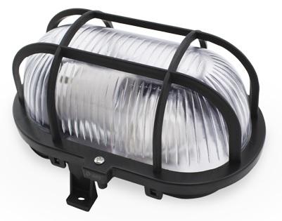 Armadura Oval Olho de Boi E27 220V IP44 (Preto) - GSC