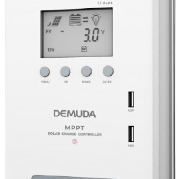 Controlador de Carga LCD 12/24V 30A USB PWM p/ Painel Fotovoltaico