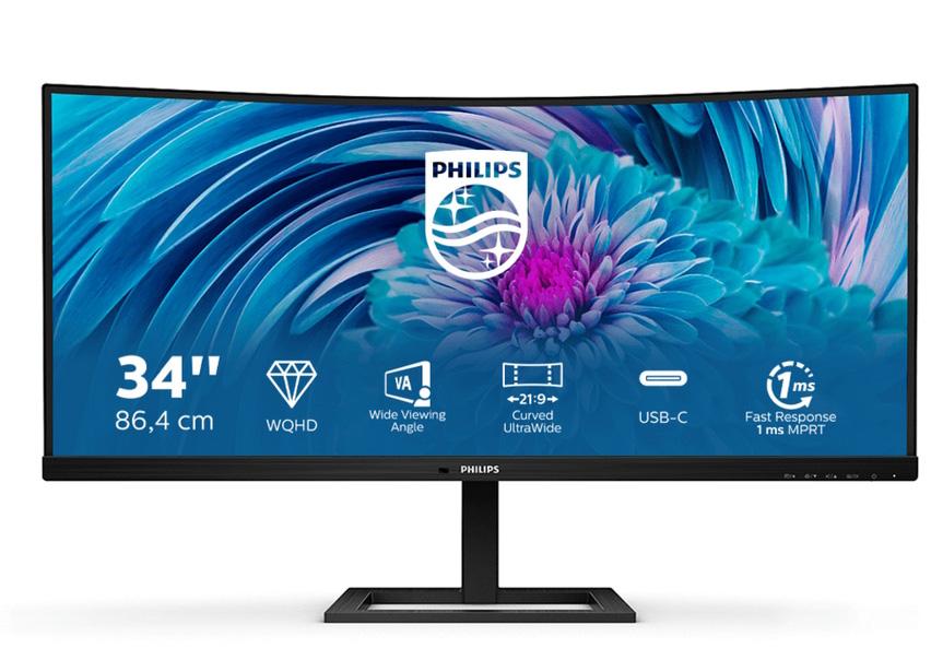 Monitor 34 E Line 346E2CUAE/00 Wide Quad HD+ LCD (Preto) - PHILIPS