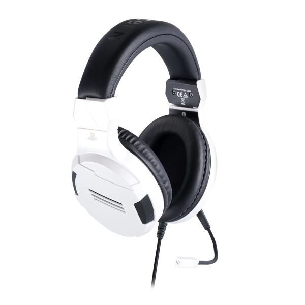 Auriculares com microfone para Vídeojogos Big Ben Interactive PS4OFHEADSETV3WHITE Branco Preto/Branco