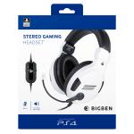 Auriculares com microfone para Vídeojogos Big Ben Interactive PS4OFHEADSETV3WHITE Branco Preto/Branco