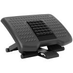 Apoio para os Pés com Altura e Ângulo Ajustáveis Superfície de Massagem e Almofadas Antiderrapantes 46x35x11 - 17 cm Preto