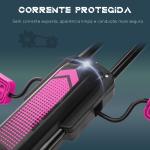 Kart a Pedais para Crianças 5 - 12 Anos com Assento Ajustável Pneus Insufláveis Amortecimento e Travão de Mão 121x58x61 cm Rosa