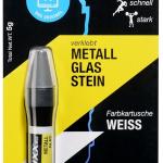 Recarga de Cola Reparadora Metal, Vidro e Pedra (MGS) Branco 5g - BLUFIXX