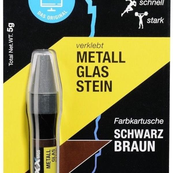 Recarga de Cola Reparadora Metal, Vidro e Pedra (MGS) Castanho Escuro 5g - BLUFIXX