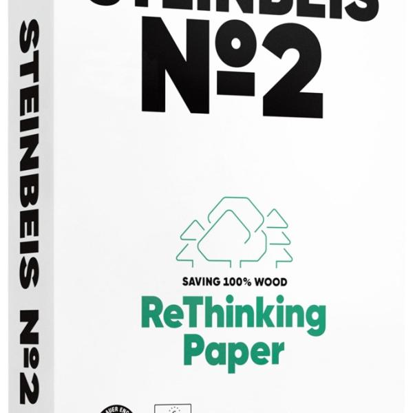 Resma 500x Folhas Papel Fotocopia Reciclado Nº2 Din A4 (80 Gr) - STEINBEIS