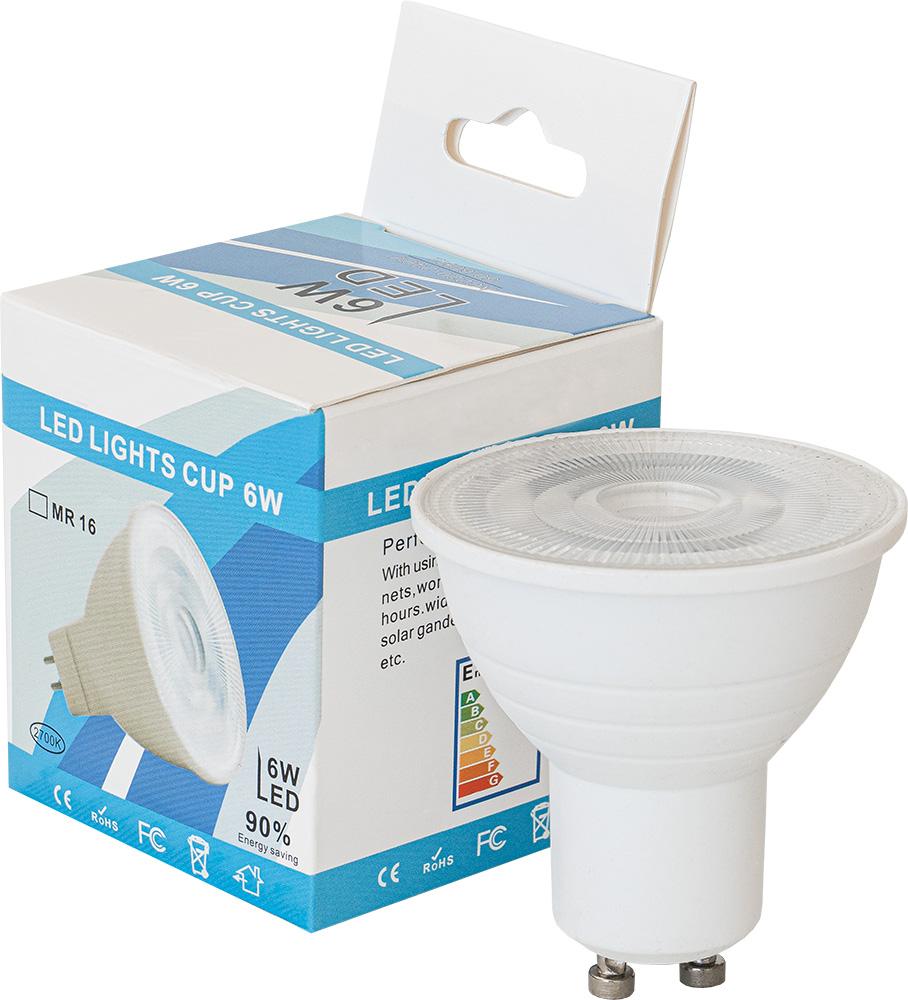 Lampada LED 220V GU10 6W Branco Q. 3000K 630Lm - Dimável