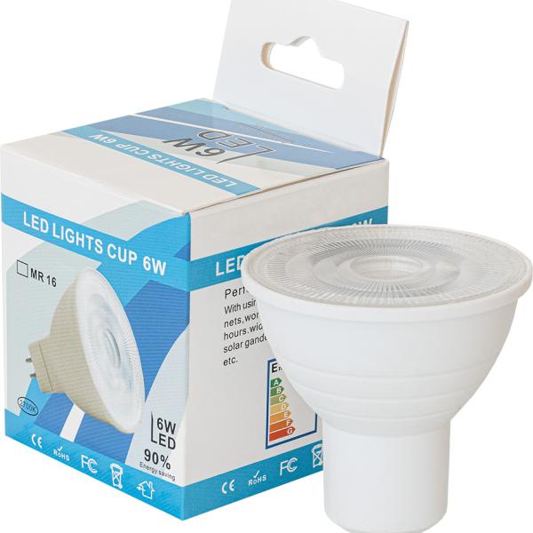 Lampada LED 220V GU10 6W Branco Q. 3000K 630Lm - Dimável