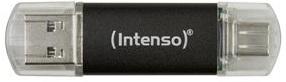 Pen Drive USB A + USB - C 3.2 Twist Line 64GB (Preto) - INTENSO