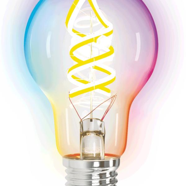 Lâmpada LED Filamento Smart Wi - Fi/Bluetooth E27 A60 220V 5W RGB + 2700K 420Lm