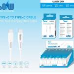 Cabo de Dados Type-C para Type-C 1M – PVC – PD 60W