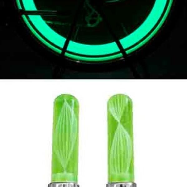 Pack 2 Lampadas NEON Sinalizadoras Verde p/ Rodas Veiculos (Carro, Mota, Bicicleta,...)
