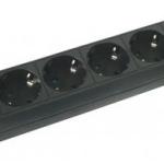 Tomada Sextupla s/ Fio - Preto