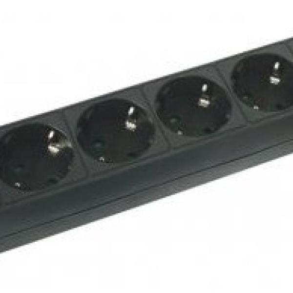 Tomada Sextupla s/ Fio - Preto