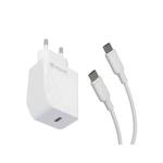 Carregador de Parede + Cabo USB-C Muvit Branco 20 W