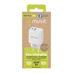 Carregador de Parede Muvit for Change Branco 18 W 20 W