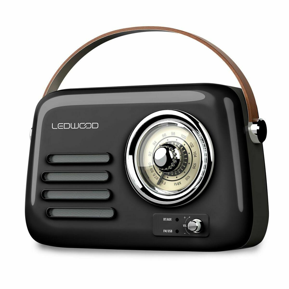 Rádio Transistor Ledwood ALMA BLK Preto 30 W