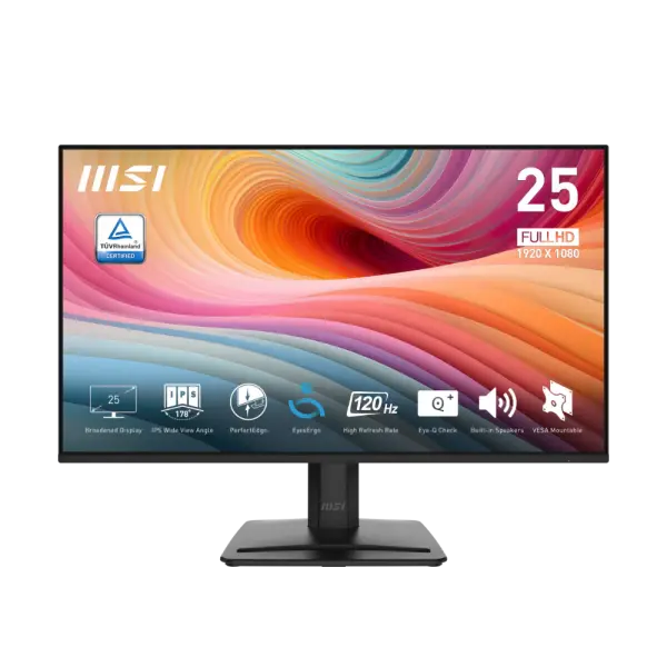 Monitor MSI MP251 E2 24.5" FullHD IPS 120Hz 1ms 1xVga 1xHdmi 1xDP Audio