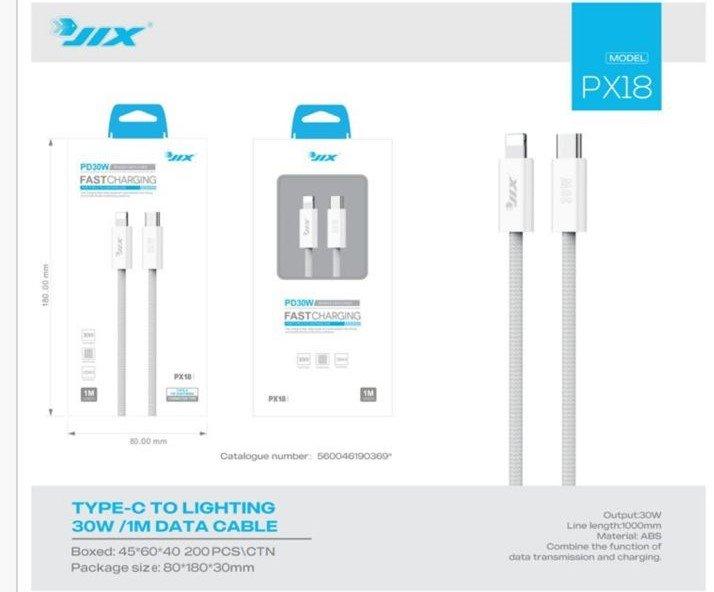 Cabo de Dados Lightning para Type-C 1M – PD 30W