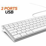 Teclado Mobility Lab Branco Prateado Mac OS AZERTY