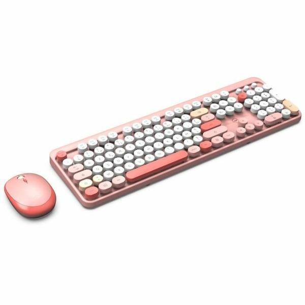 Teclado e Rato Mobility Lab Pure Color Rose Azerty Francês