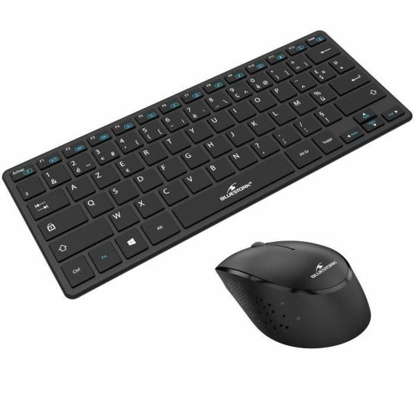 Teclado e Rato Bluestork Sans fil Ultra compact Preto