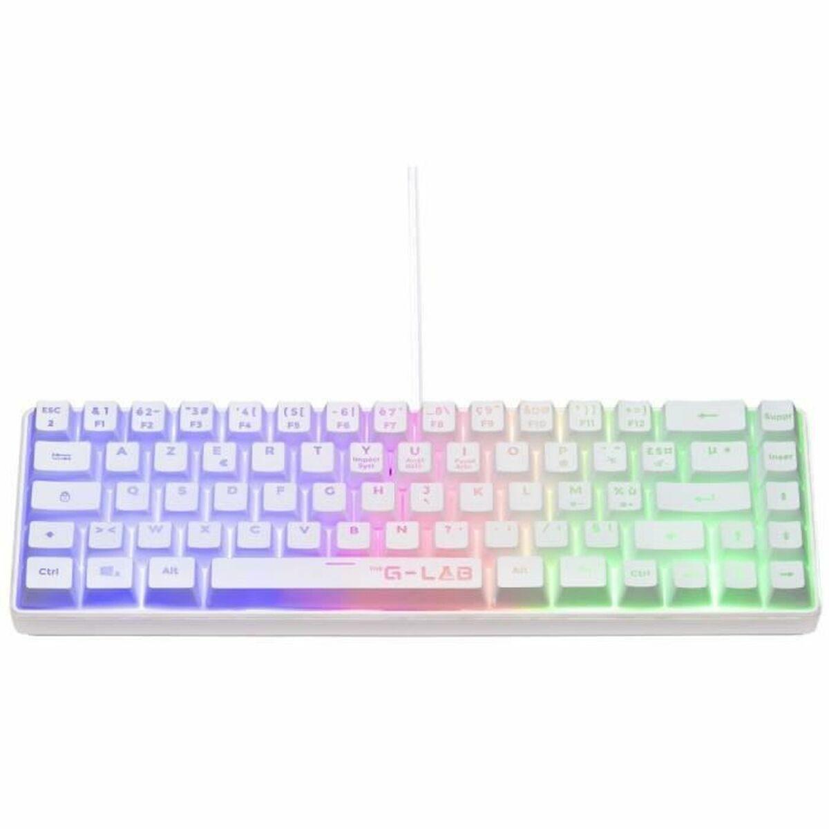 Teclado Bluetooth The G-Lab Azerty Francês Branco