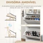 Sapateira Moderna com 2 Gavetas Rebatíveis e Prateleias Ajustáveis para 16 Pares de Sapatos Sapateira Compacta 81,5x25x83 cm Branco