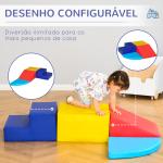 Conjunto de 4 Blocos de Psicomotricidade para Crianças Blocos de Construção Brinquedo de Aprendizagem Multicor