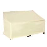 Capa Protetora para Banco 2 Lugares Capa Protetora de Móveis Impermeável Exterior Jardim Proteção contra Chuva e Sol 140x84x56/94cm Creme