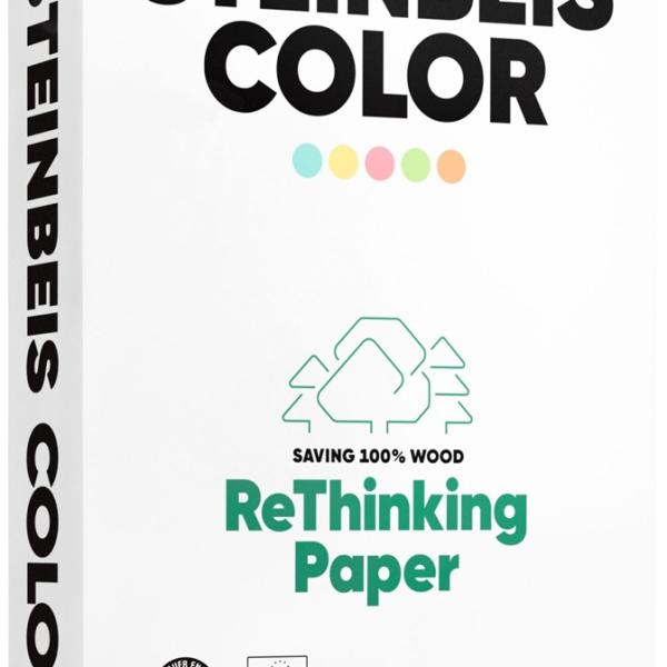 Resma 500x Folhas Papel Fotocopia Reciclado Rosa Din A4 (80 Gr) - STEINBEIS