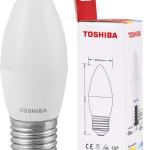 Lâmpada LED E27 C37 4,7W 4000K 470Lm - TOSHIBA