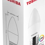 Lâmpada LED E27 C37 4,7W 6500K 470Lm - TOSHIBA