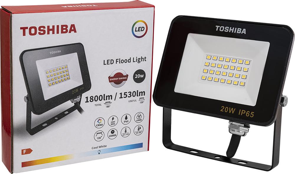 Projector LED 220VAC 20W Branco F. 6000K 1800Lm IP65 - TOSHIBA