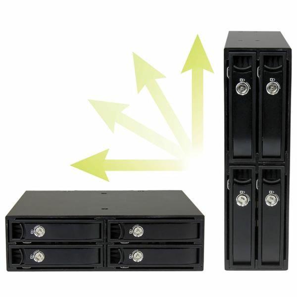 Rack Startech SATSASBP425 Preto Portátil 2,5"
