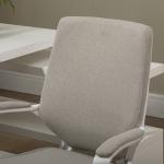 Cadeira de Escritório Ergonómica Giratória e com Altura Ajustável e Suporte Lombar 62x69x92 - 100 cm Bege