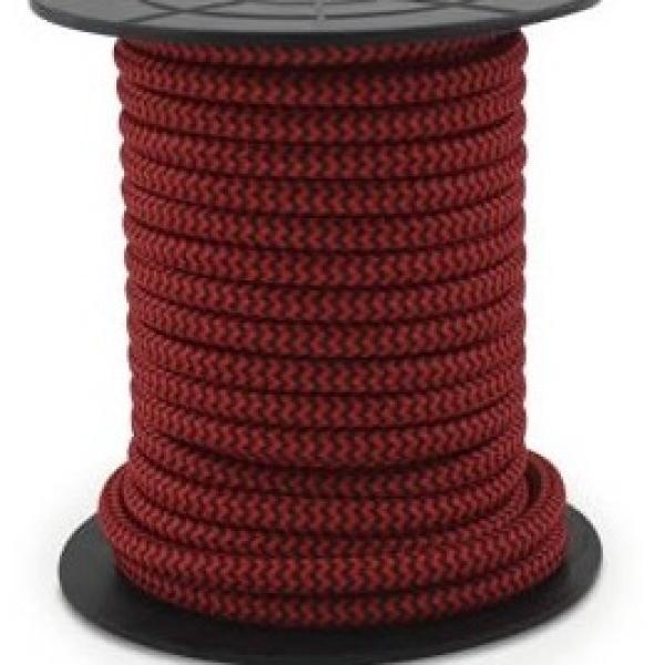 Bobine Cabo Eléctrico Têxtil 2x 0,75mm Vermelho Listado (10 mts) - GSC