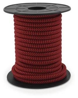 Bobine Cabo Eléctrico Têxtil 2x 0,75mm Vermelho Listado (10 mts) - GSC