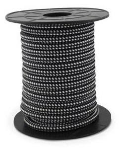 Bobine Cabo Eléctrico Têxtil 2x 0,75mm Preto/Branco (10 mts) - GSC