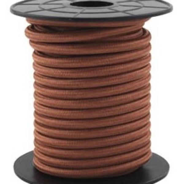Bobine Cabo Eléctrico Têxtil 2x 0,75mm Castanho (10 mts) - GSC