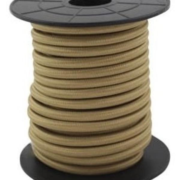 Bobine Cabo Eléctrico Têxtil 2x 0,75mm Castanho Claro (10 mts) - GSC