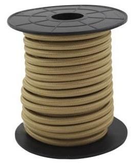 Bobine Cabo Eléctrico Têxtil 2x 0,75mm Castanho Claro (10 mts) - GSC