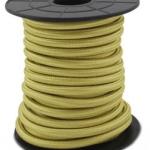 Bobine Cabo Eléctrico Têxtil 2x 0,75mm Dourado (10 mts) - GSC