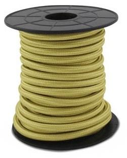 Bobine Cabo Eléctrico Têxtil 2x 0,75mm Dourado (10 mts) - GSC