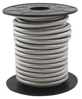 Bobine Cabo Eléctrico Têxtil 2x 0,75mm Prateado (10 mts) - GSC