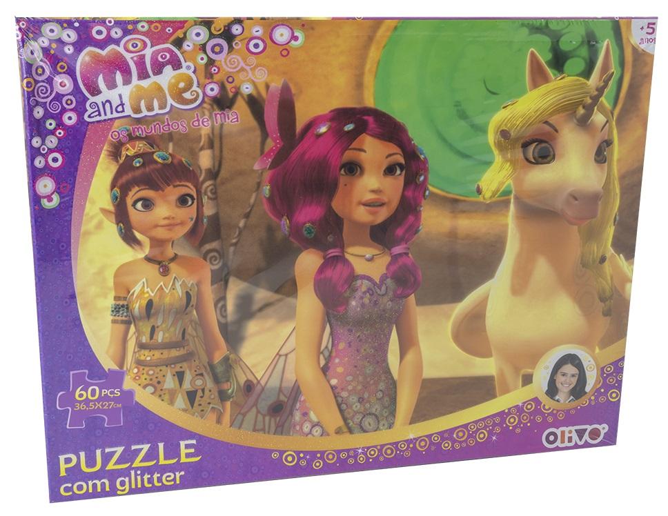 Puzzle Os Mundos de Mia c/ Glitter (60 Peças)